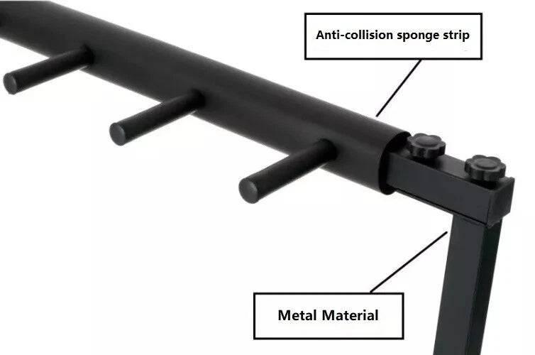 Guitar Stand Fits 3 Guitars | Bass Display Rack | Metal Contrsuction | anti-collision foam | Non-Slip