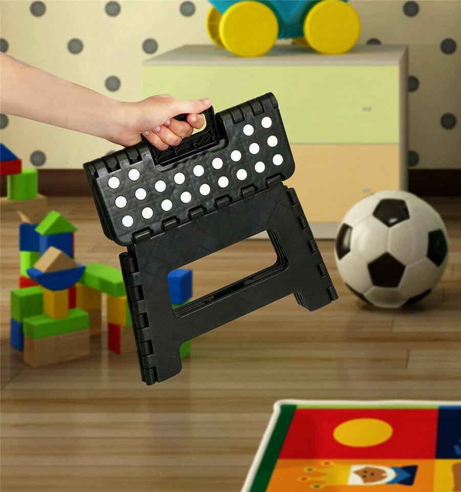 Folding Step Stool 22cm | Portable Plastic Chair | Store Flat | Outdoor Camping Seat