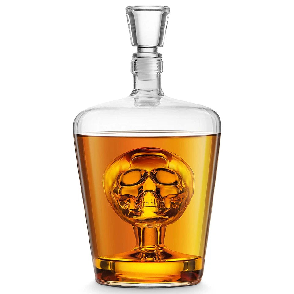 Final Touch 1L Brain Freeze Skull Decanter Liquor/Whiskey/Scotch Container Clear