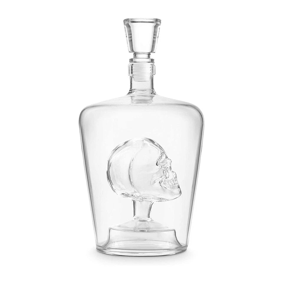 Final Touch 1L Brain Freeze Skull Decanter Liquor/Whiskey/Scotch Container Clear
