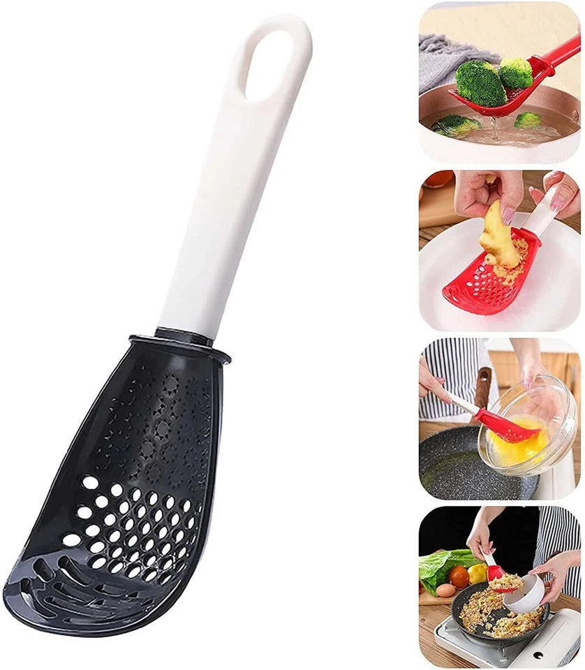 Multi-function Kitchen Utensil Spatula Spoon Cooking Tool Cookware Potato Ricer