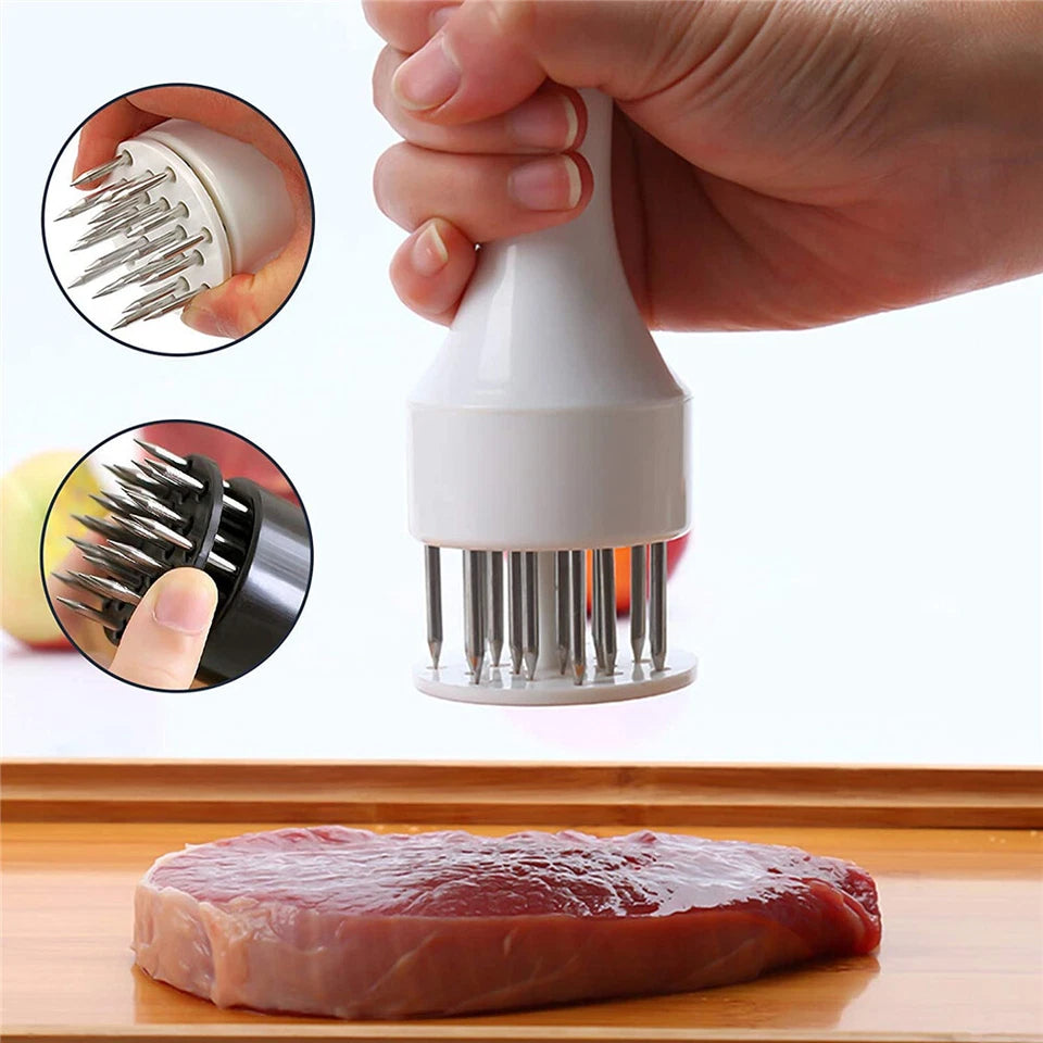 Kitchen Meat Tenderizer Steak Hammer Pin StainlessSteel Prongs Tenderiser - Random Colour