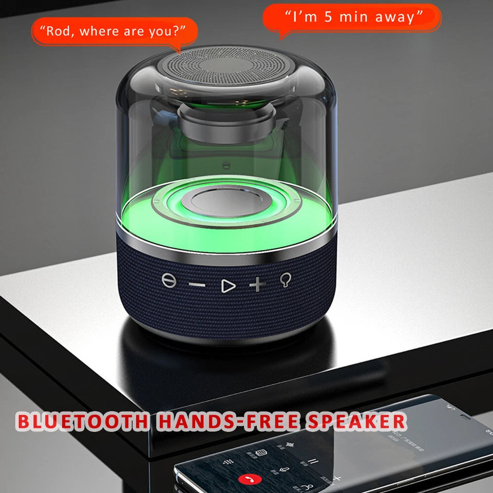 Sansai 14.5cm Bluetooth RGB | Colourful Wireless Speaker 20W Music/Audio Playing | Dual Stereo Crystal