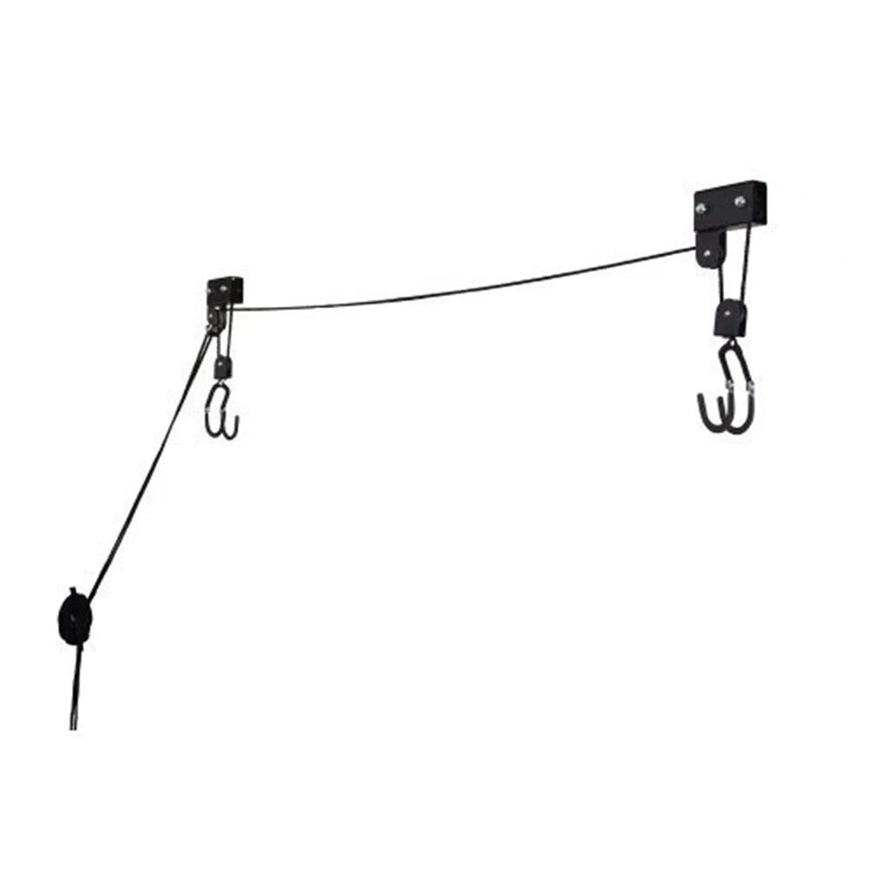 Steel Kayak/Bike Hoist | Lift Pulley System | Garage Ceiling Storage Rack | Capacity 56.7 Kg (125LBS)