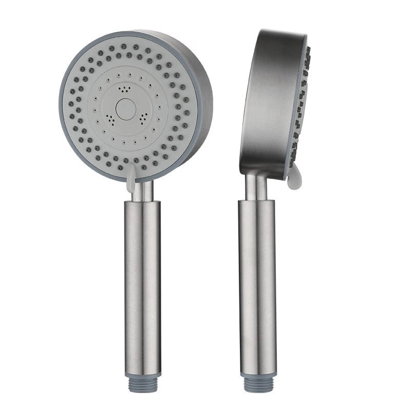 High-Pressure 5-Gear Stainless Steel Shower Head w/ 1.5m Flexible Hose
