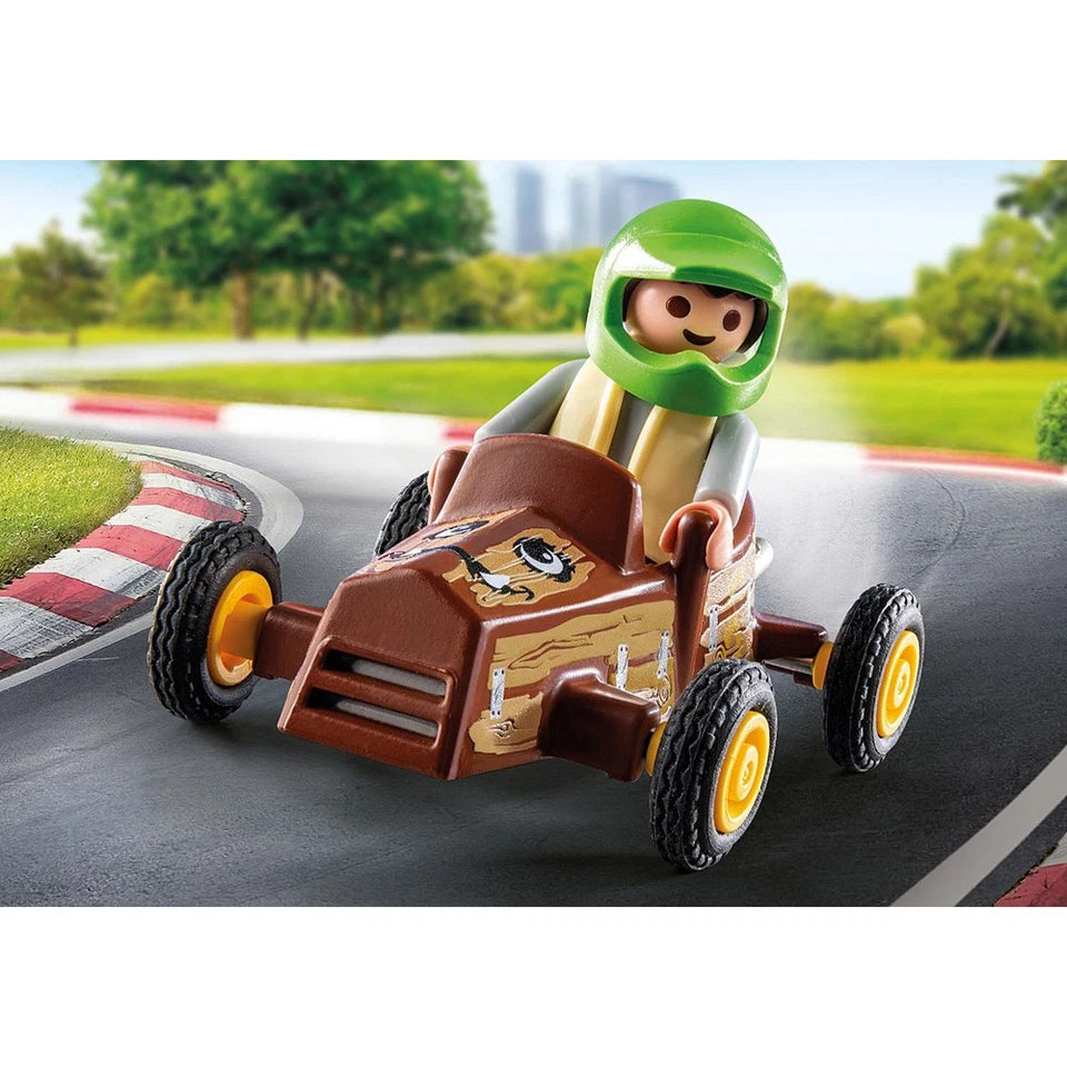 Playmobil Child With Kart And Equipped Ninja Kids/Childrens Toy Playset 4+
