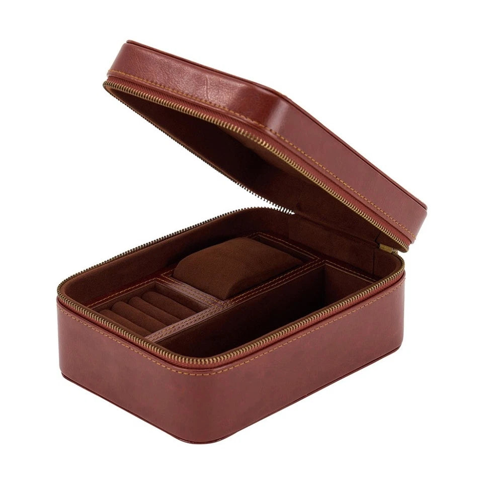 Gentlemans Jewellery Travel Watch Box | Vegan Leather | Organiser Box | Husband Travel Box
