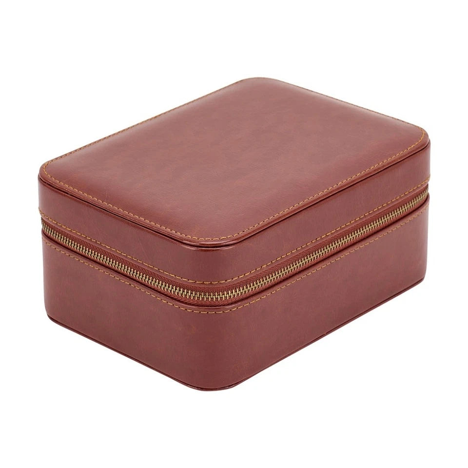 Gentlemans Jewellery Travel Watch Box | Vegan Leather | Organiser Box | Husband Travel Box