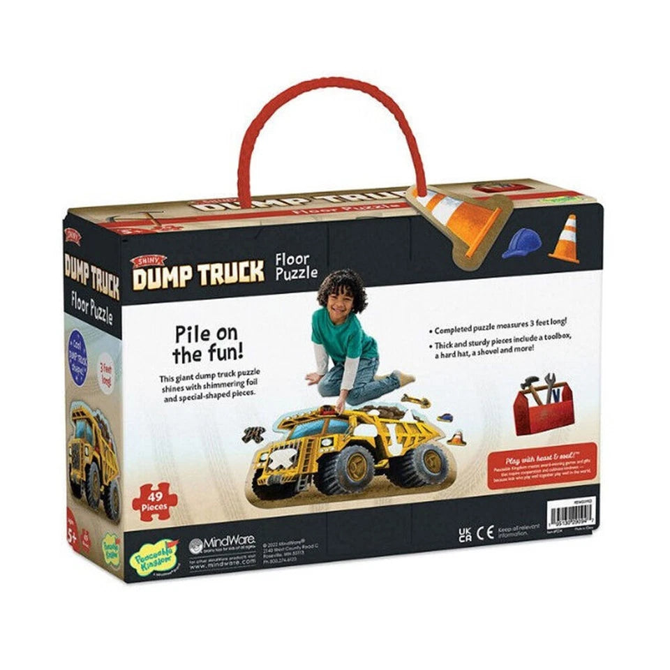 49pc Peaceable Kingdom 3ft Jigsaw Floor Puzzle Kids Game Dump Truck 5y+