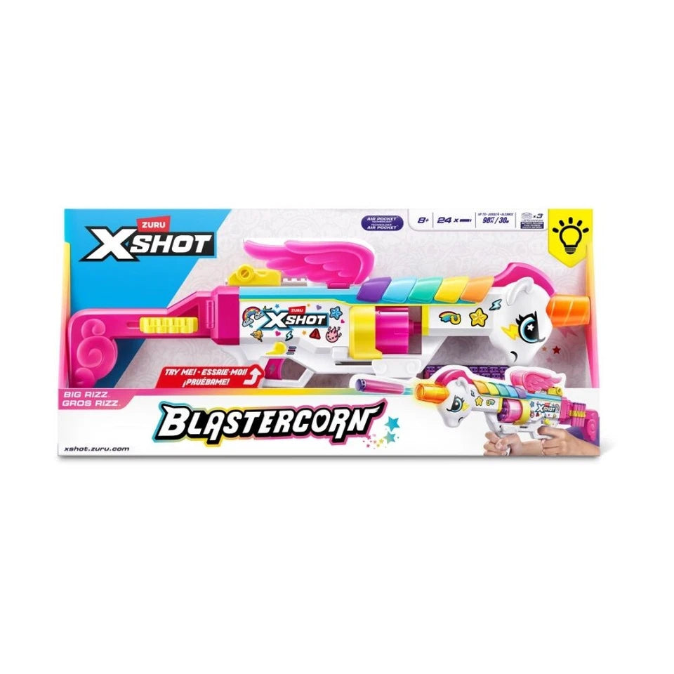 Zuru Xshot Blastercorn | Rizz Master w/ 24 Darts Action Figure Kids/Children | Suitable for 8y+ | 30 Metre Range