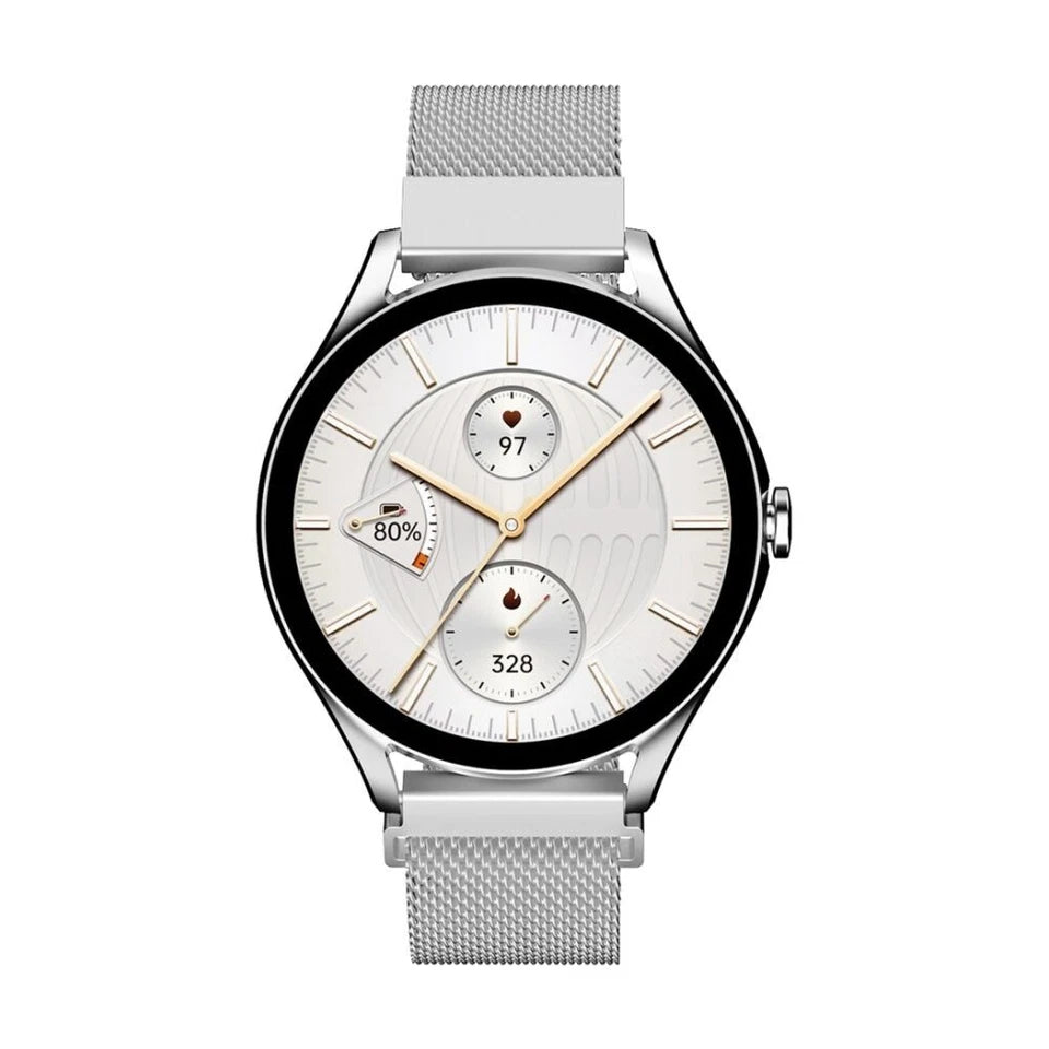 HiFuture AURA2 Women's Sleek Bluetooth Smart Watch iOS/Android Compatible Silver