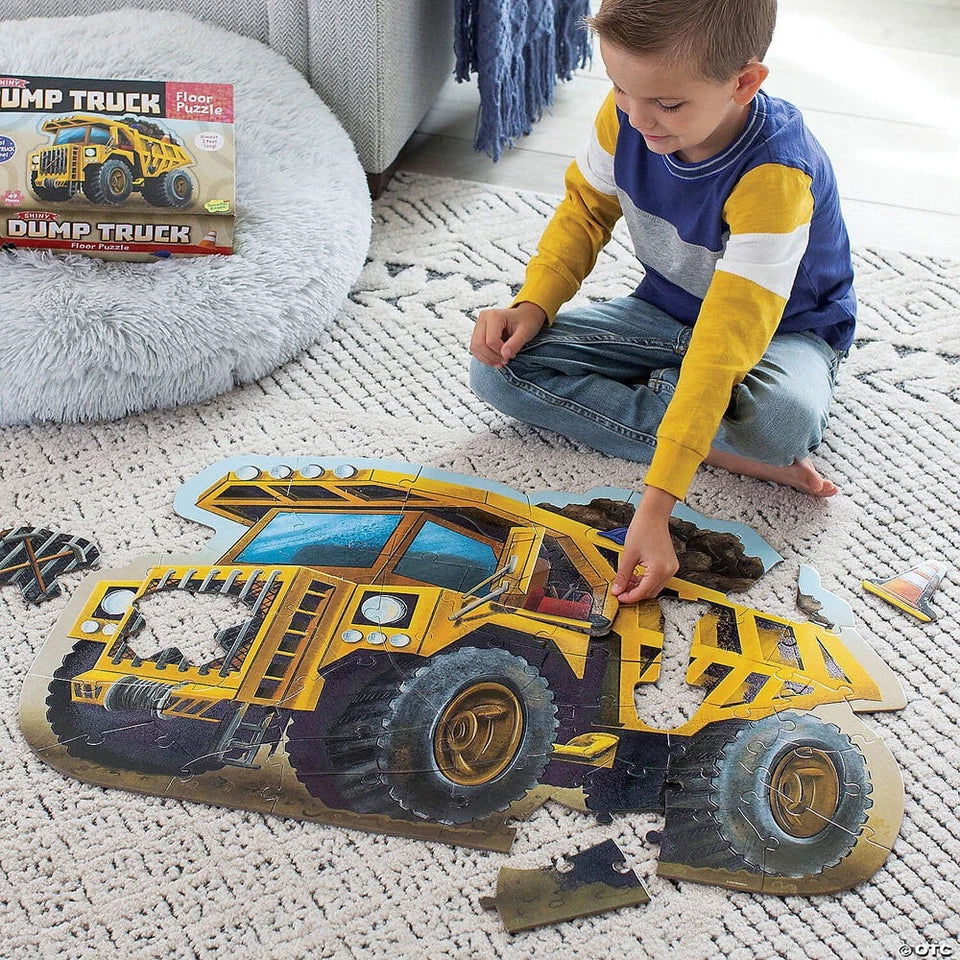 49pc Peaceable Kingdom 3ft Jigsaw Floor Puzzle Kids Game Dump Truck 5y+