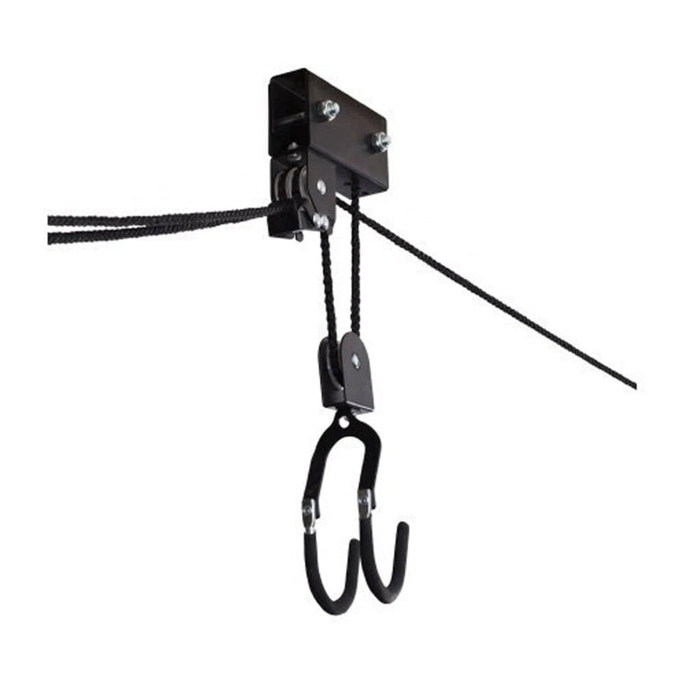Steel Kayak/Bike Hoist | Lift Pulley System | Garage Ceiling Storage Rack | Capacity 56.7 Kg (125LBS)
