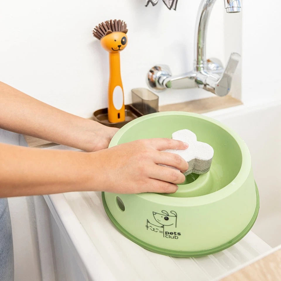 Vigar Pets Club Dog Sink Caddy Dish Brush/Scourer | 3Pc w/ Tray Holder Cleaner Set