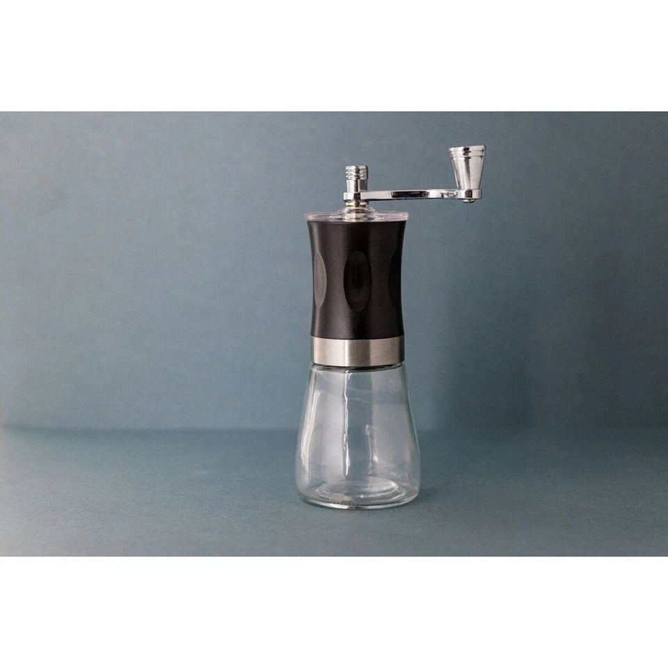 Coffee Beans Grinder Black Small | La Cafetiere 19.5cm | Manual Stainless Steel Grinder | Retains Beautiful Flavours