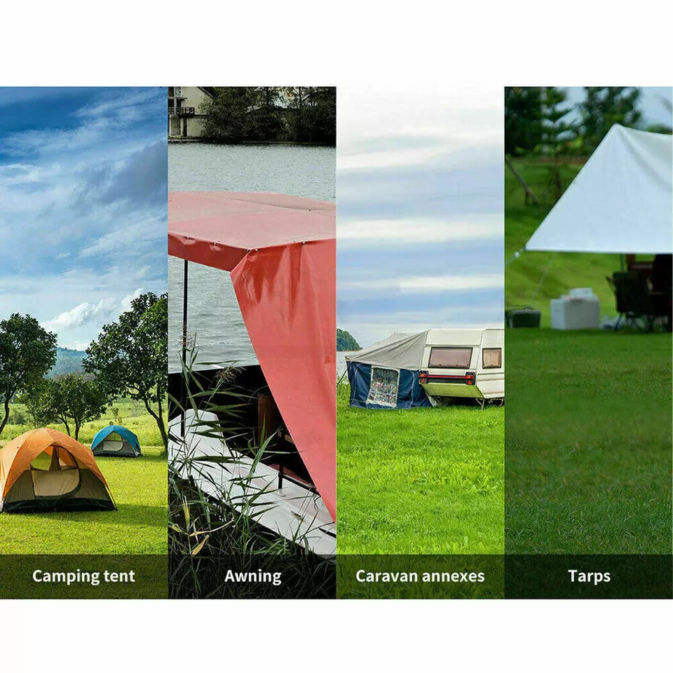 Camping Tent Pegs X20 | Heavy Duty Screw Steel | In Ground Camping Outdoor Stakes | Rust and Corrosion Resistant