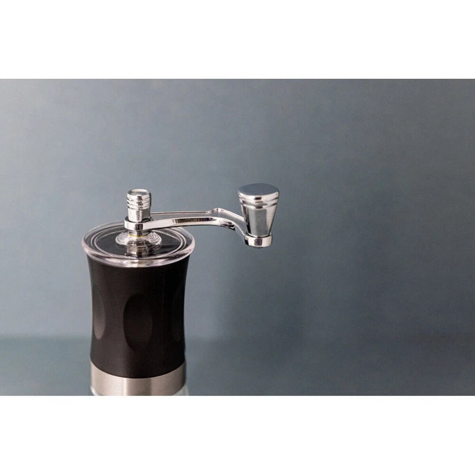 Coffee Beans Grinder Black Small | La Cafetiere 19.5cm | Manual Stainless Steel Grinder | Retains Beautiful Flavours