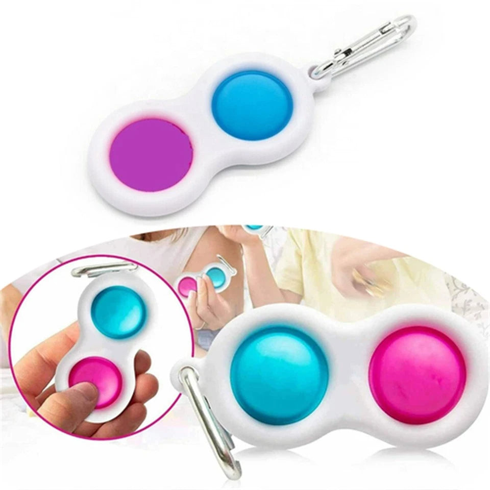 Simple Dimple Pop Bubble | 5pcs Fidget Toy Stress Relief Key Chain