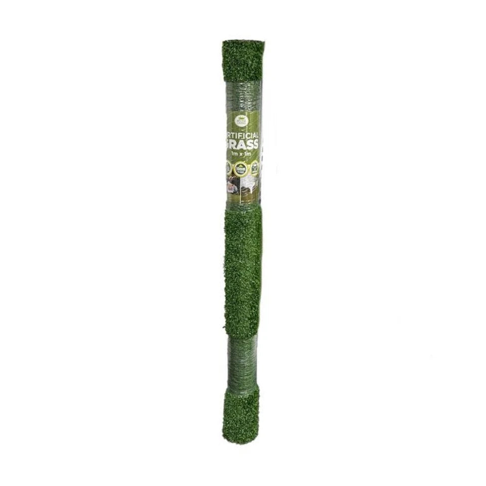 11PK Braz Artificial Grass Turf Mat Lawn 10mm Rolled 1x1m Green