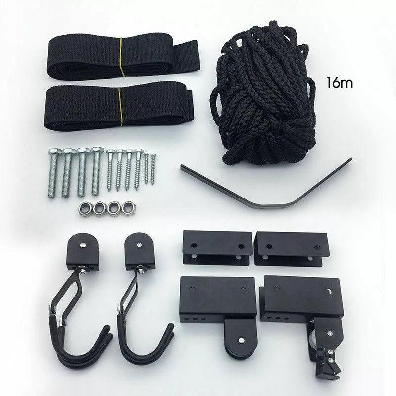 Steel Kayak/Bike Hoist | Lift Pulley System | Garage Ceiling Storage Rack | Capacity 56.7 Kg (125LBS)