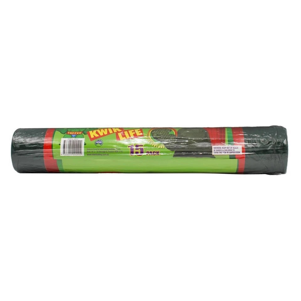 Kwik Life 56L | 240pc Garbage Bags Roll Rubbish Bin Liner Plastic 70x80cm Black