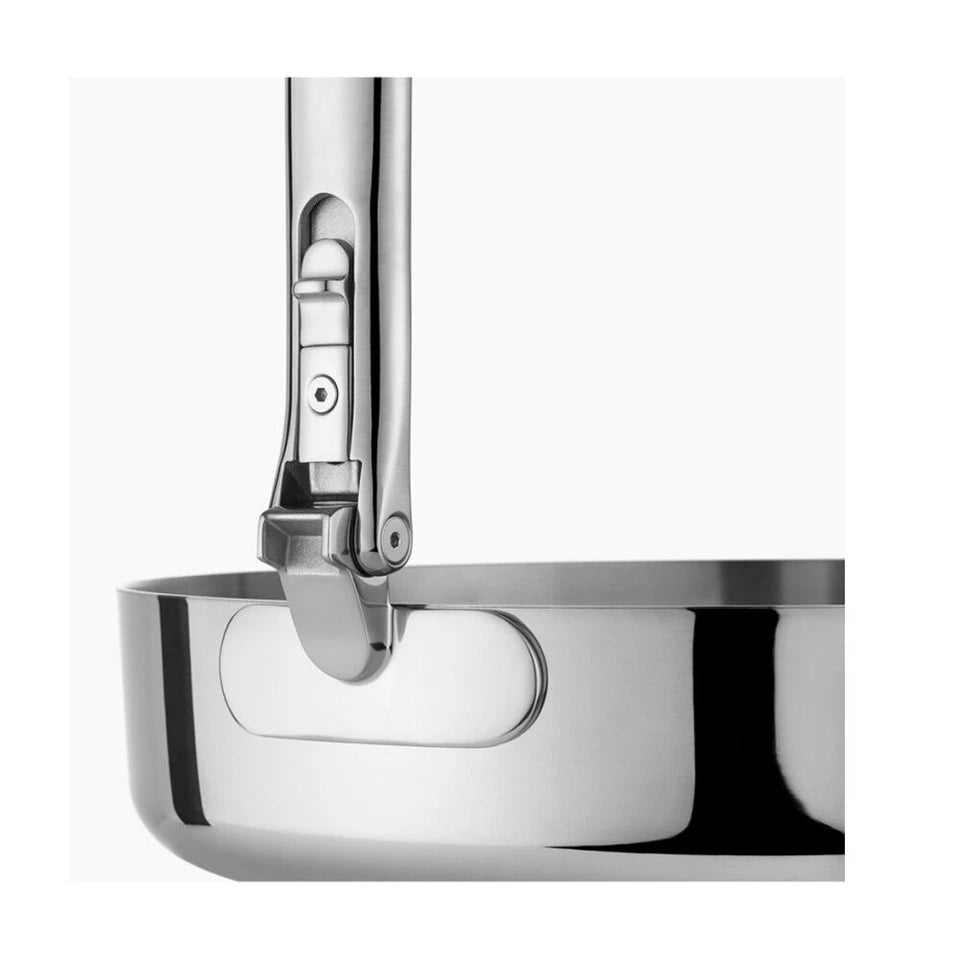 Joseph Space Saving 28cm Induction Saute Pan W Lid & Folding Handle Steel