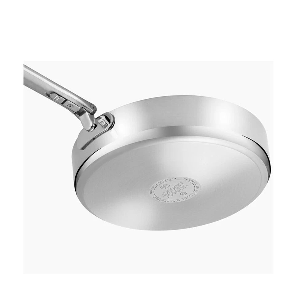 Joseph Space Saving 28cm Induction Saute Pan W Lid & Folding Handle Steel