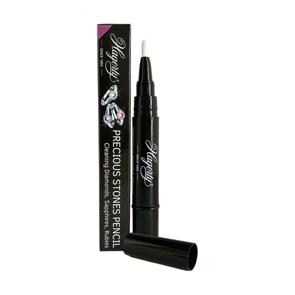 Hagerty Precious Stone Cleaning Pencil | 2PK  Diamond/Sapphire/Ruby Cleaner 4ml