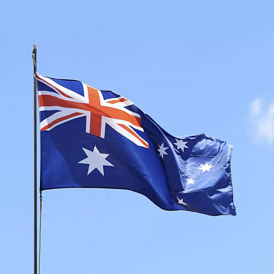 Australian Aussie Flag | Spun Polyester Brass Metal Clips | 1800x900mm | HEAVY DUTY FLAG