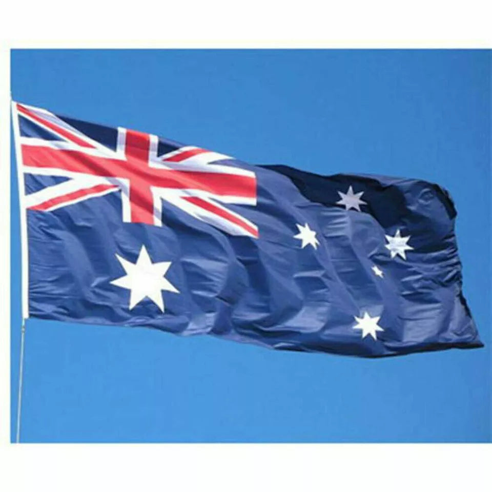 Australian Aussie Flag | Spun Polyester Brass Metal Clips | 1800x900mm | HEAVY DUTY FLAG