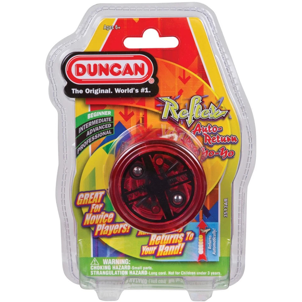 2x Duncan Yo Yo Beginner Reflex Auto Return Kids Classic Round Toy 6y+ Assorted