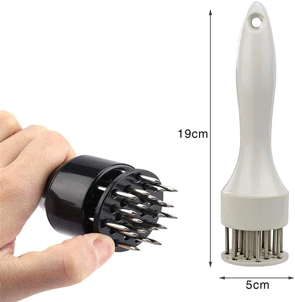 Kitchen Meat Tenderizer Steak Hammer Pin StainlessSteel Prongs Tenderiser - Random Colour