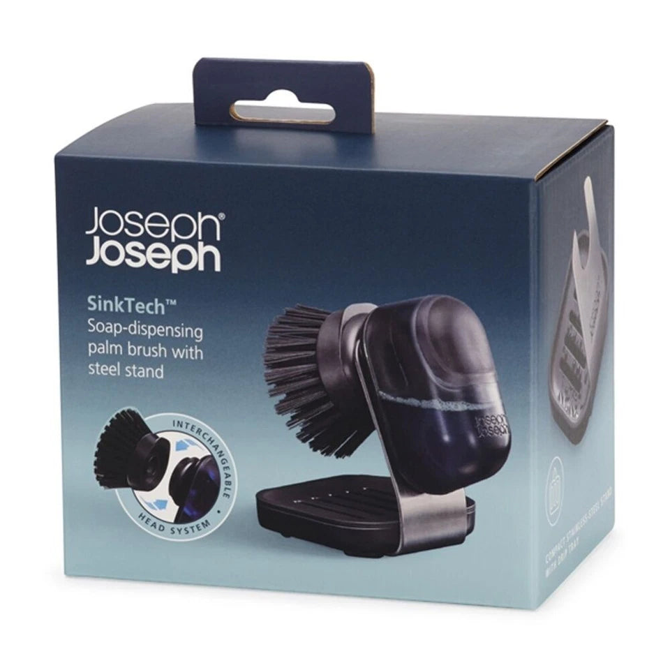 Joseph SinkTech Soap Dispenser Palm Brush With Stand Graphite