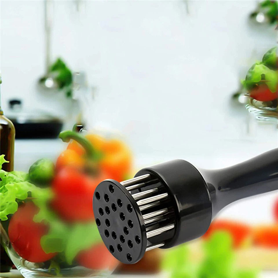 Kitchen Meat Tenderizer Steak Hammer Pin StainlessSteel Prongs Tenderiser - Random Colour