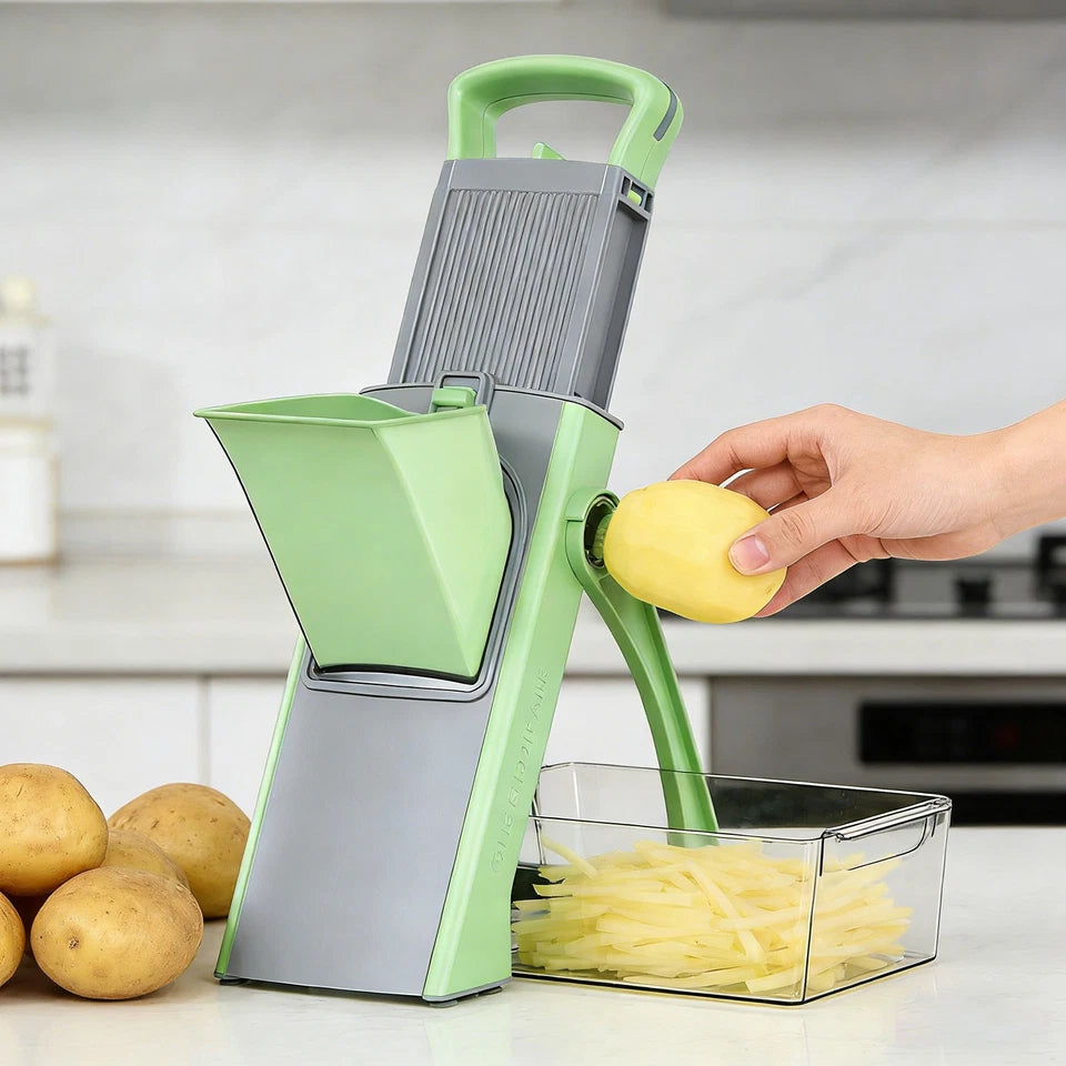 Multifunctional Green Vegetable Slicer Grater Cutter for Home Kitchen Prep