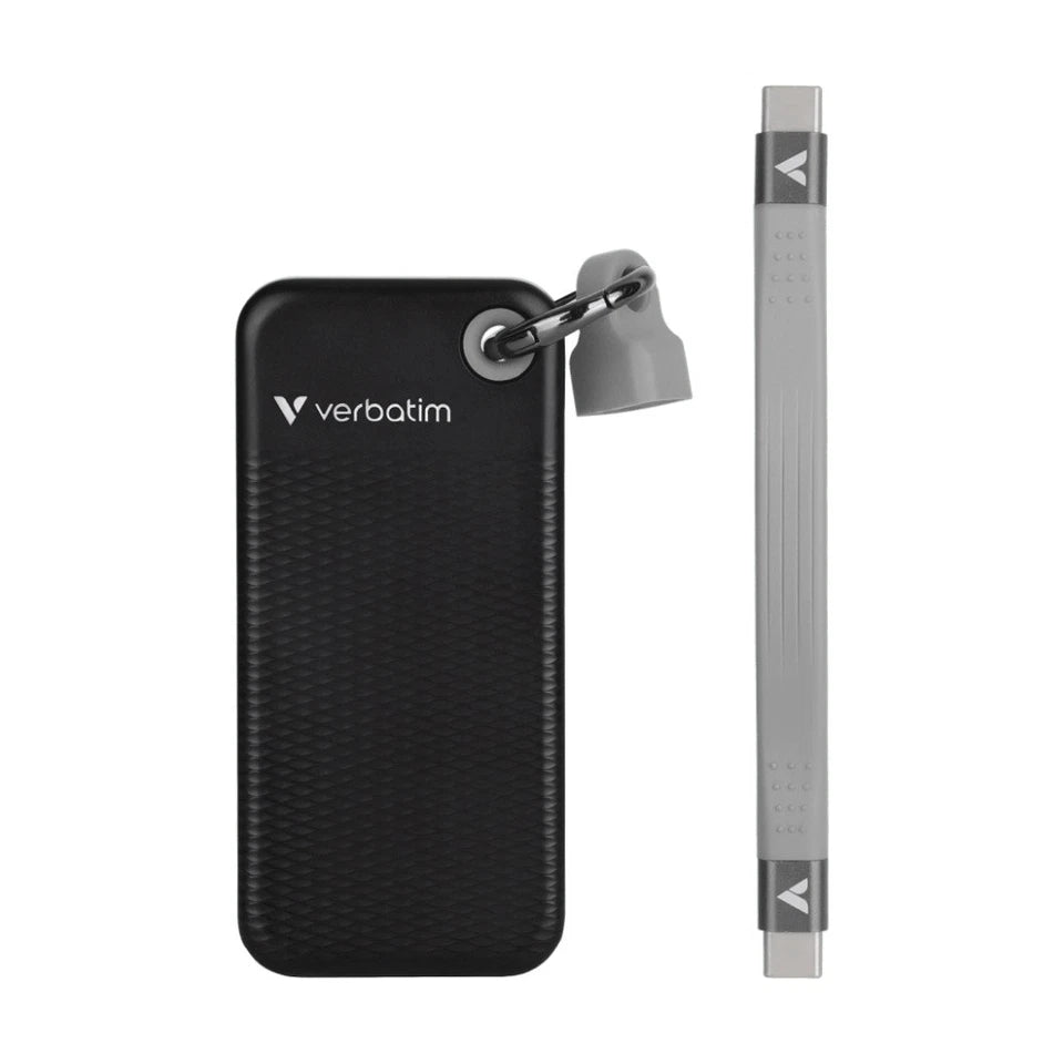 VERBATIM Portable Pocket Solid State Drive USB 3.2 Gen 2 1TB Black/Red