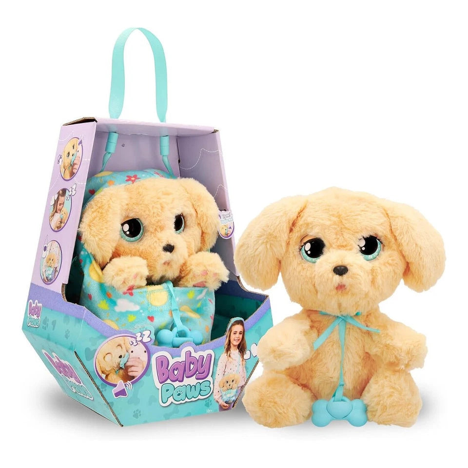 Baby Paws W2 Labrador | Soft Plush Puppy Toy 24x17cm | Kids/Children Yellow 3y+
