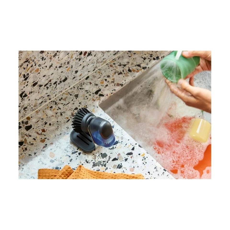 Joseph SinkTech Soap Dispenser Palm Brush With Stand Graphite