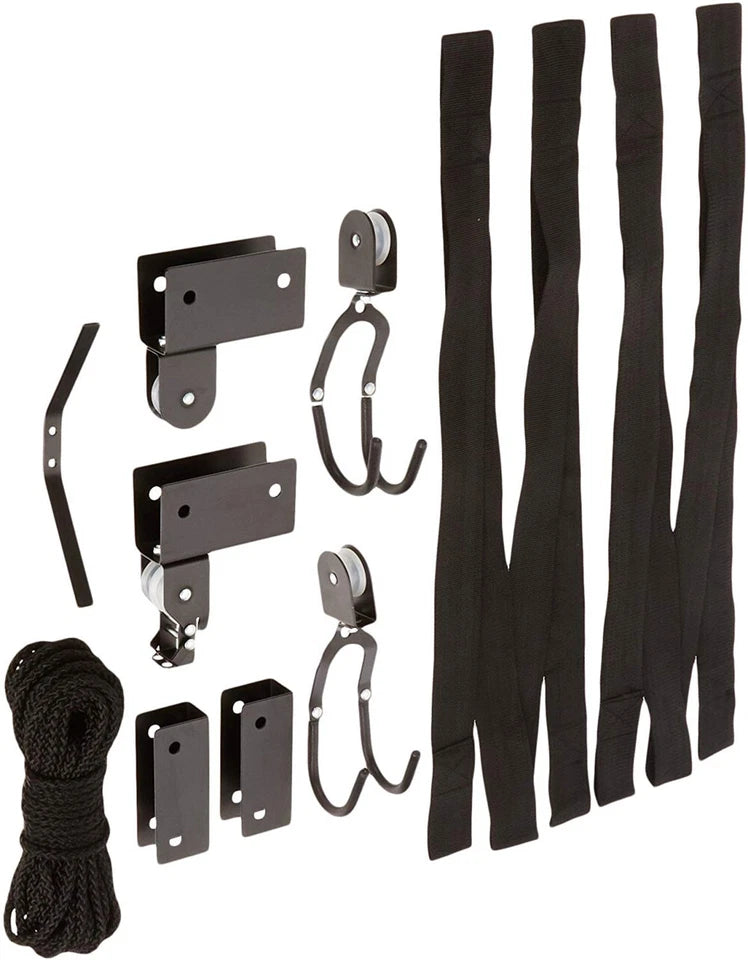 Steel Kayak/Bike Hoist | Lift Pulley System | Garage Ceiling Storage Rack | Capacity 56.7 Kg (125LBS)