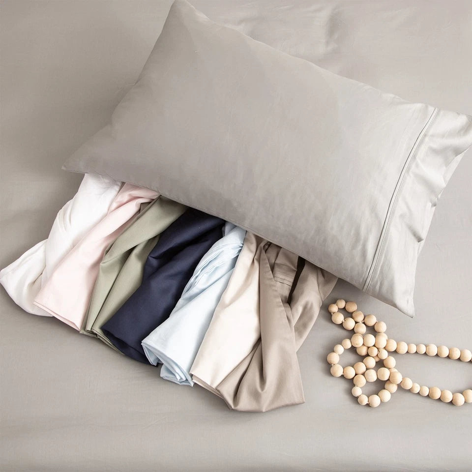 Park Avenue King 500TC Bamboo Cotton Bed Sheet | 2x Pillowcases | Charcoal Linen Set