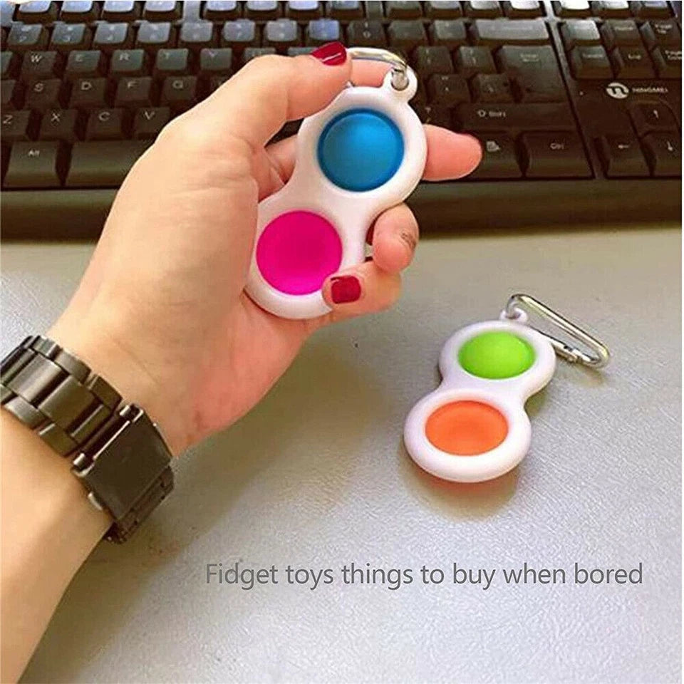 Simple Dimple Pop Bubble | 5pcs Fidget Toy Stress Relief Key Chain