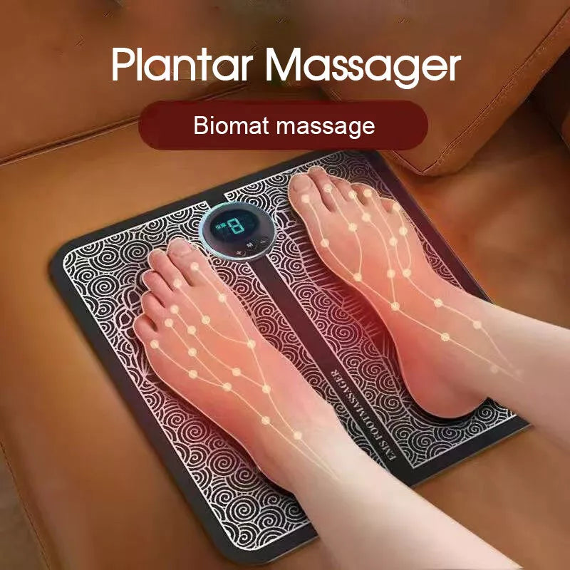 Electric Foot Massager Mat | Relax Muscle Stimulator | USB Recharge Massage Pad | Eight Modes