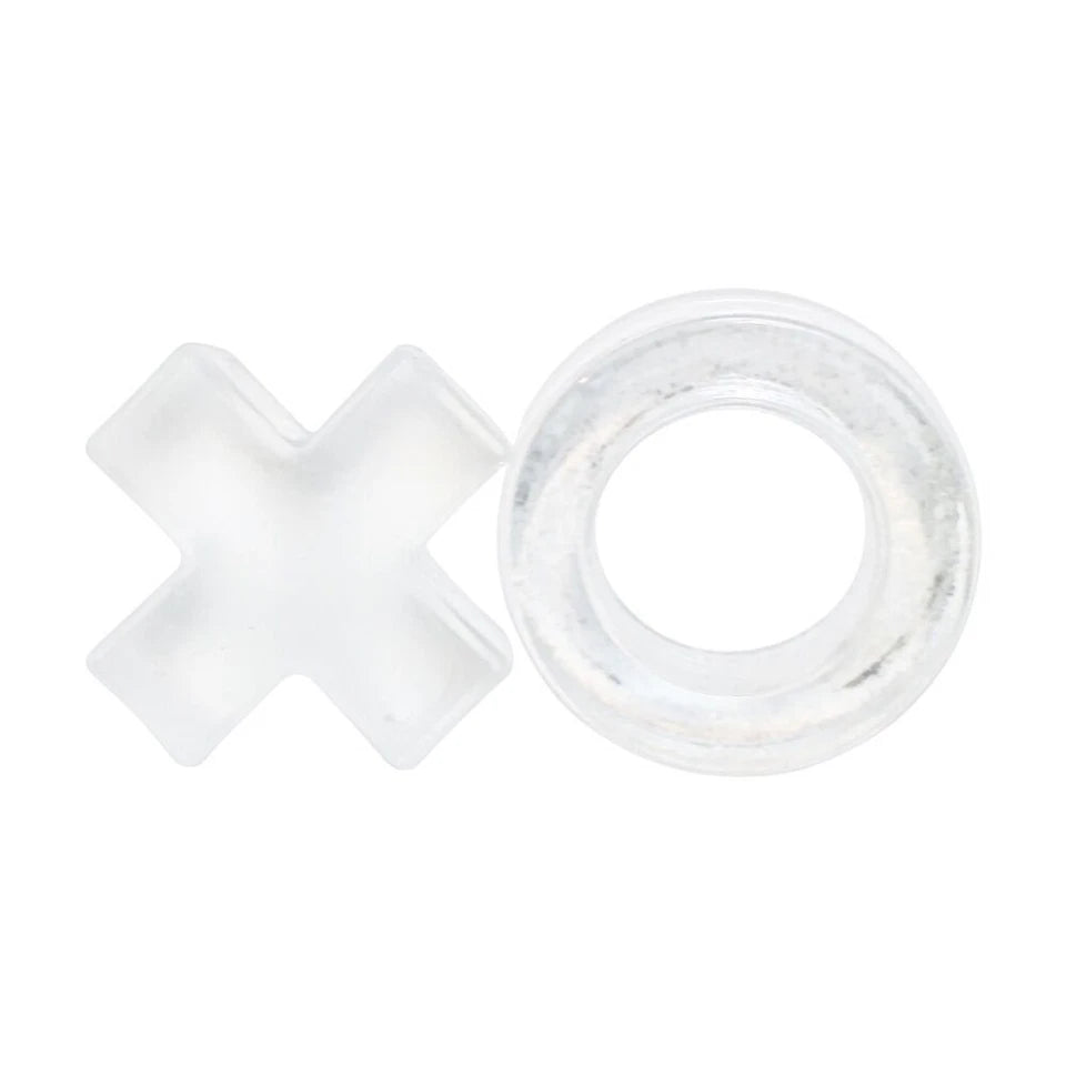 Karson Glass 9pc Tic Tac Toe | Classic Board Game Set | Stylish & Modern Frosted Glass