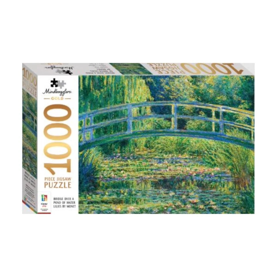 Hinkler 1000PC Mindbogglers Gold Water Lilies & Gold Starry Night Puzzle