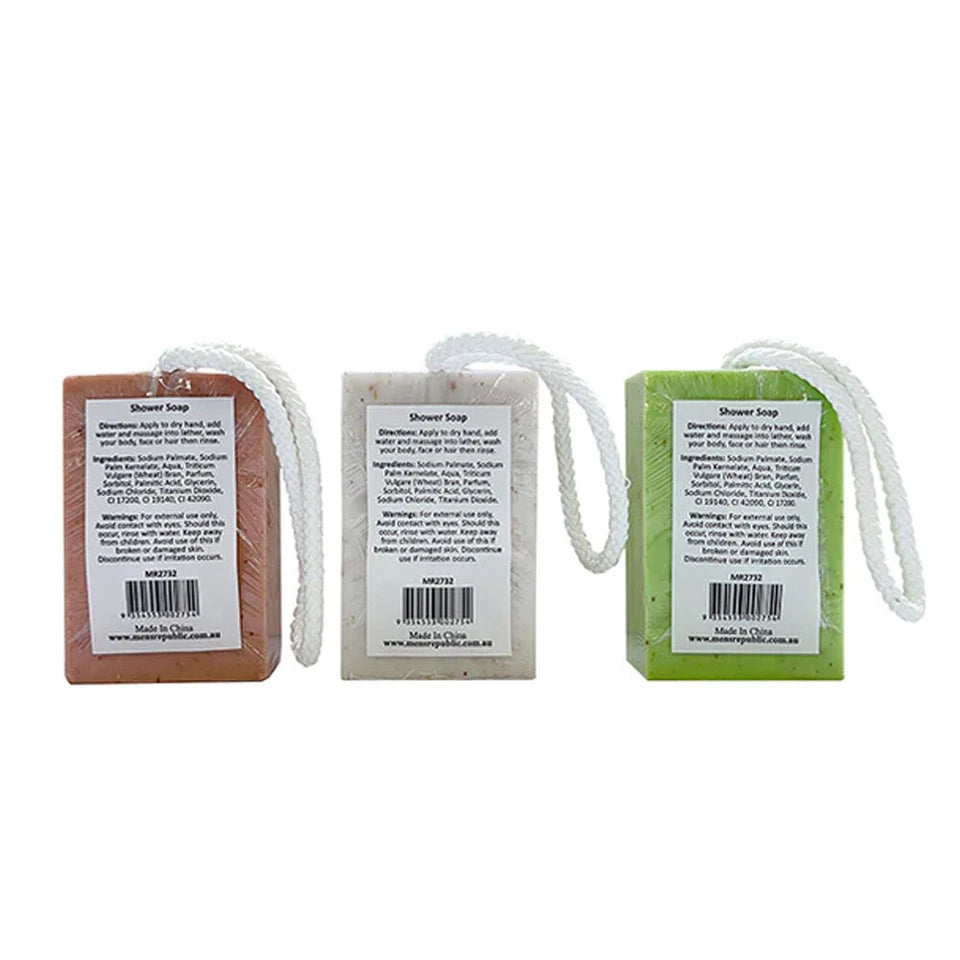Men's Republic Soap-on-a-Rope | 6pc Bergamot & Sandalwood | Body Bar Soap
