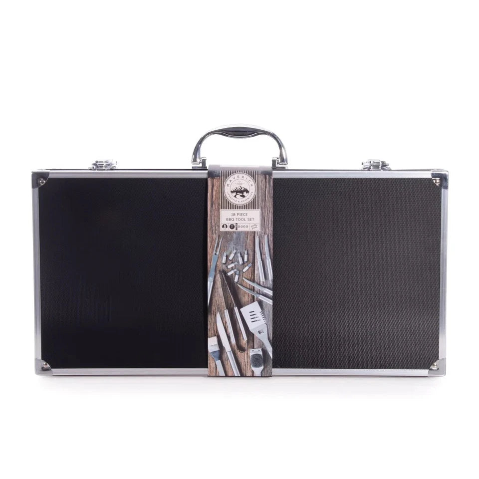 Maverick BBQ Tool Set 18 Piece | Stainless Steel BBQ Tools | Grilling Gear