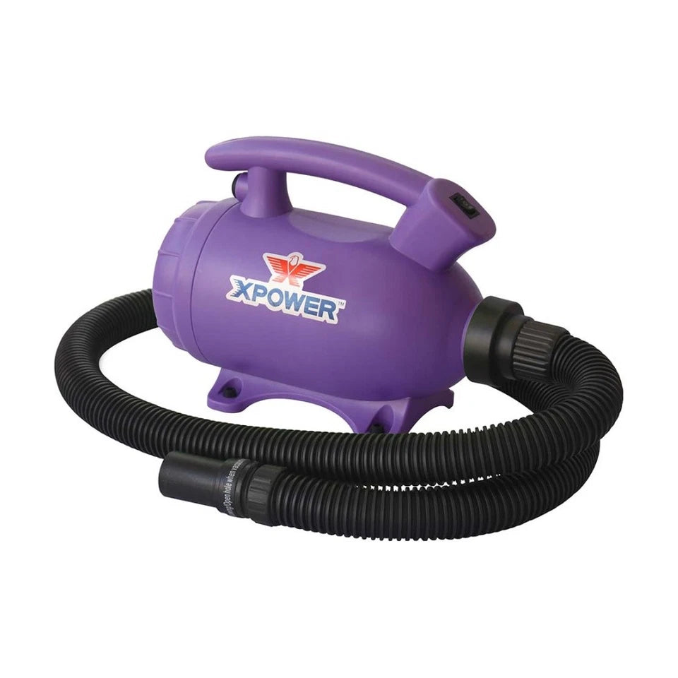 XPower Home Pet Dryer And Vacuum 2-In-1 Grooming 2 Speed Quiet B-55 Purple