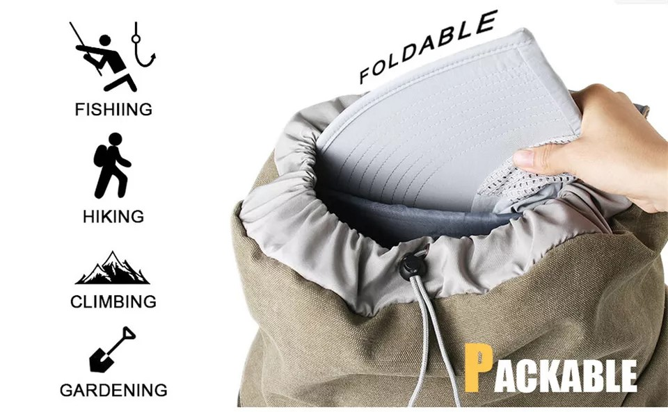 Unisex Outdoor Fishing Hiking Hat | Anti UV Sun Protect | Neck Face Flap | Golf Cap | 100% Nylon | Machine Wash