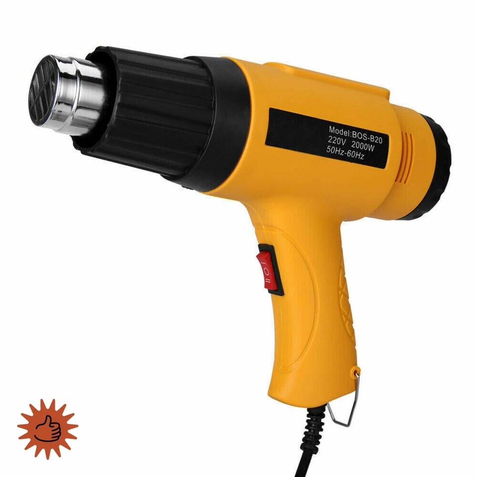 Electric Heat Gun | 60~650℃ 220V 2000W | Electric Heating Hot Air Gun | Temperature Power Tool | Loosen Rusty Bolts | Fire Starter |