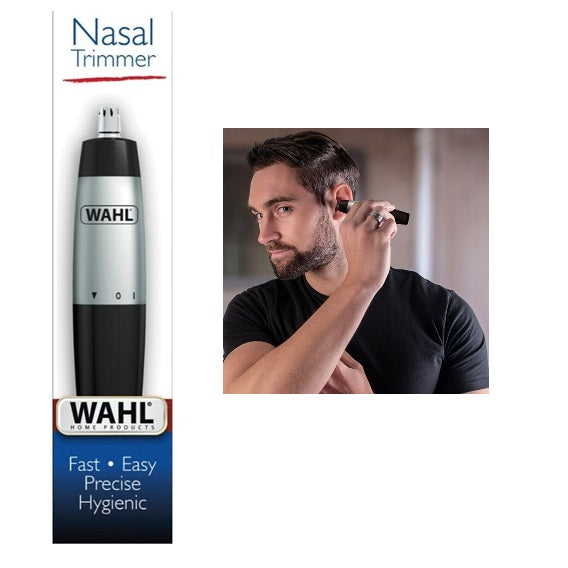 Wahl Men's Cordless Nose Ear Eyebrow Trimmer Wet and Dry Portable Hair Clipper Groomer
